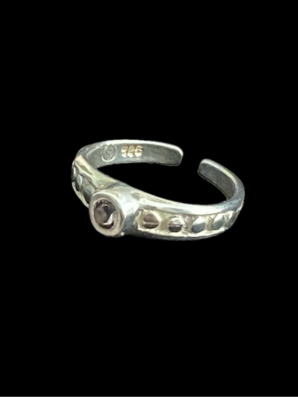 Vintage I. Sagorsky & Sons Sterling Silver Amethyst Toe / Midi Ring 925 NWT